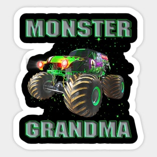 Monster Truck Grandma Monster Truck Are My Jam Truck Lovers Sticker